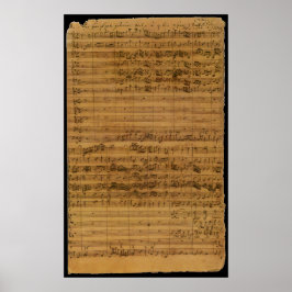 Póster Hoja de época de Johann Sebastian Bach