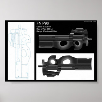 Póster Hoja de estado de FN P90