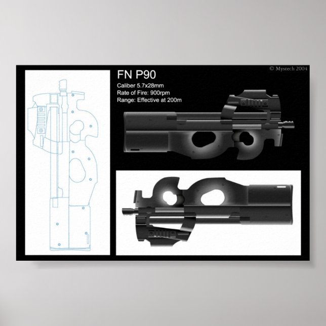 Póster Hoja de estado de FN P90 (Frente)