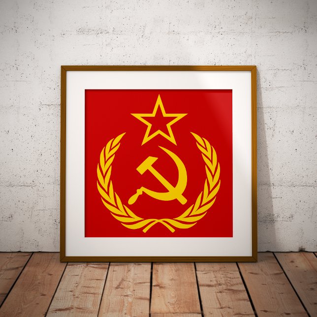 Póster Hoja de hoz y martillo, URSS, CCCP, comunismo (Subido por el creador)