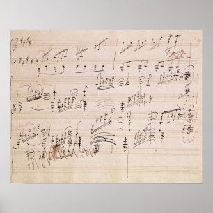 Póster Hoja de la cuenta del 'claro de luna Sonata
