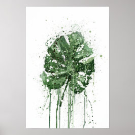 Póster Hoja de Monstera 