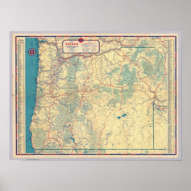 Póster Hoja de ruta de los Estados occidentales (Frente)