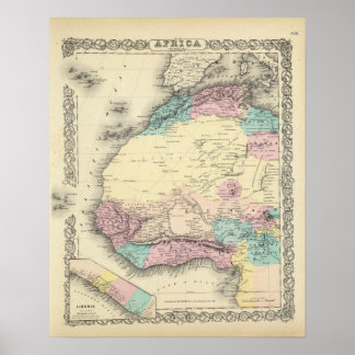 Póster Hoja del Noroeste de África
