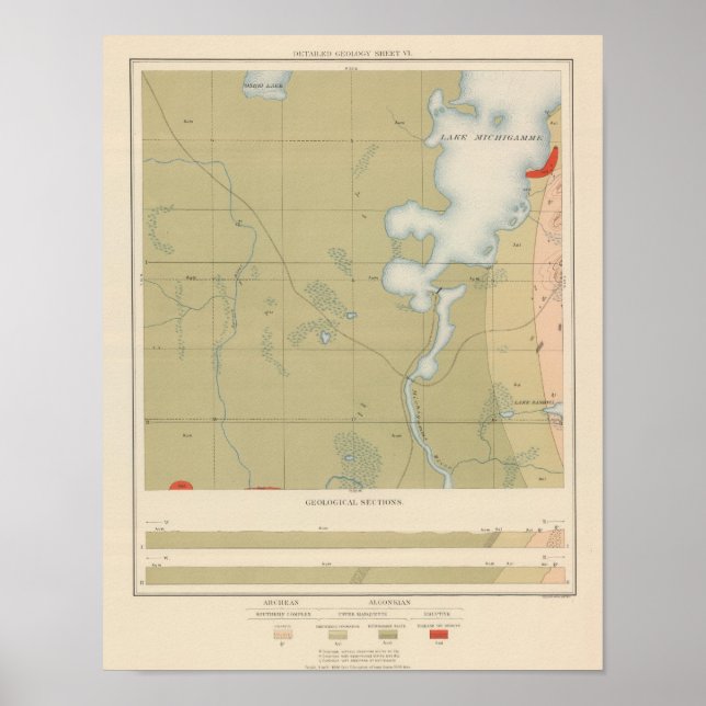 Póster Hoja detallada de geología VI (Frente)