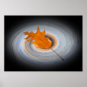 Póster Hoja flotante