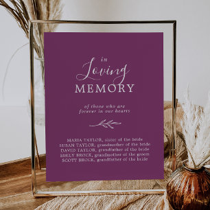 Póster Hoja mínima   Memorial de Berry In Love Memory