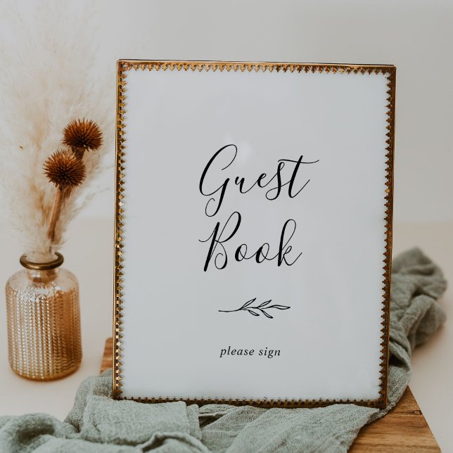 Póster Hoja mínima | Poster del libro de invitados en bla (Subido por el creador)