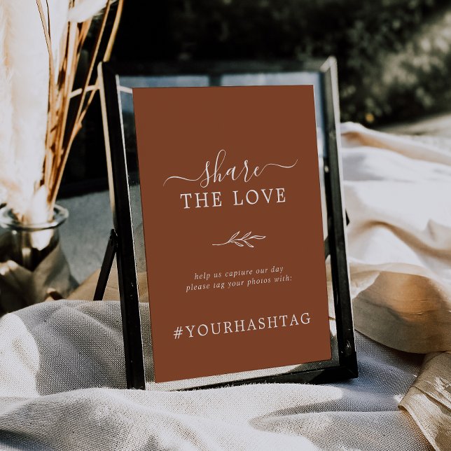 Póster Hoja mínima | Terracotta Comparte La Etiqueta Love (Subido por el creador)