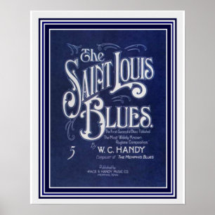 Póster Hoja "The St Louis Blues" Imprimir 16x20