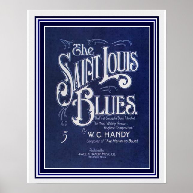 Póster Hoja "The St Louis Blues" Imprimir 16x20 (Frente)