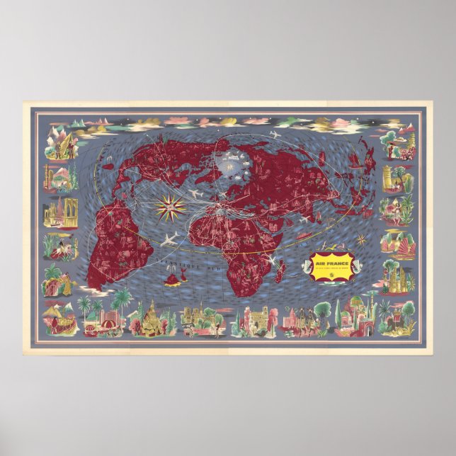 Póster Hojas 1-8: Air France (Frente)