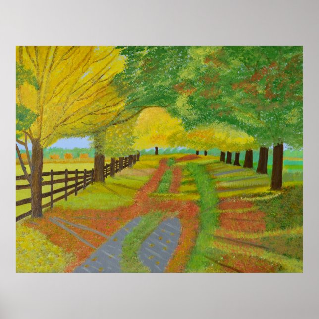 Póster Hojas caídas de otoño (Frente)