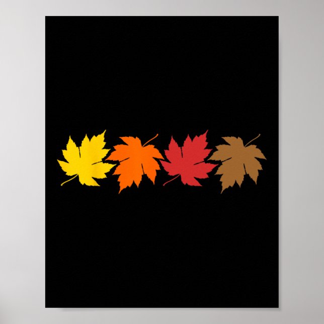 Póster Hojas Caídas Y Otoño De Octubre (Frente)