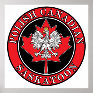 Póster Hojas canadienses de la ronda de Saskatoon