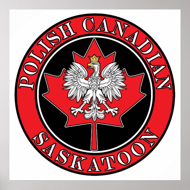Póster Hojas canadienses de la ronda de Saskatoon (Frente)