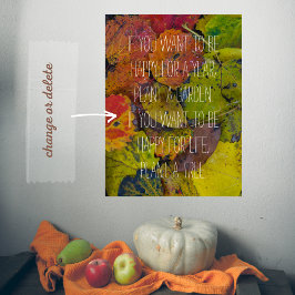 Póster Hojas coloridas después de la lluvia