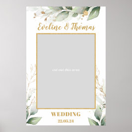 Póster Hojas de eucalipto verde boho accesorio para fotos