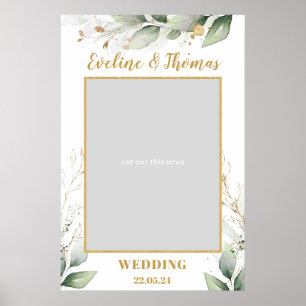 Póster Hojas de eucalipto verde boho accesorio para fotos