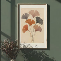 Hojas de Ginkgo Etéreas Acuarela