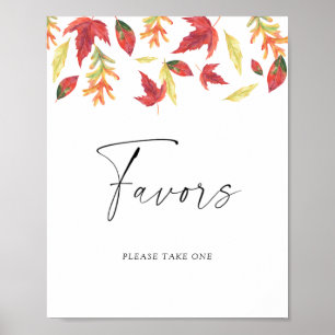 Póster Hojas de otoño coloreadas Favors