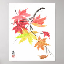 Hojas de otoño en el viento