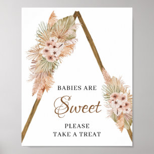 Póster Hojas de palmera secas Pampas Los bebés de hierba