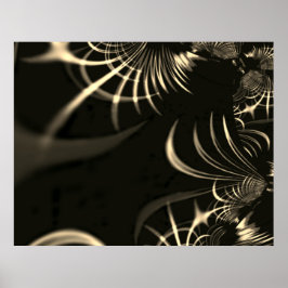 Póster ¿Hojas de pasto seco o espinas torcidas? Color caq