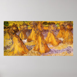 Póster Hojas de trigo de Vincent van Gogh