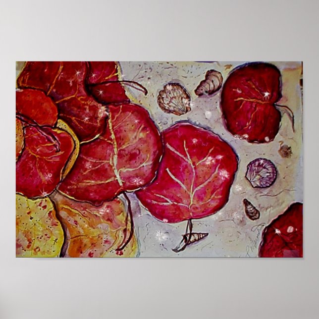 Póster Hojas de uva marina (Frente)