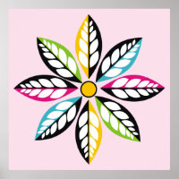 Hojas decorativas-Flor moderna, abstracta
