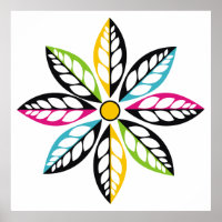 Hojas decorativas-Flor moderna, abstracta