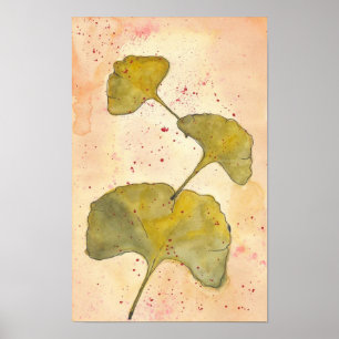 Póster Hojas del Ginkgo
