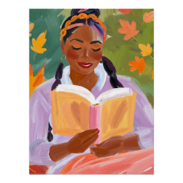 Póster Hojas doradas, buenas lecturas: Afromujer celebran