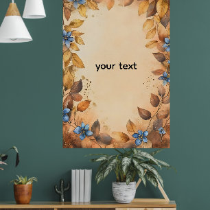 Póster Hojas doradas personalizadas es una pared popular 