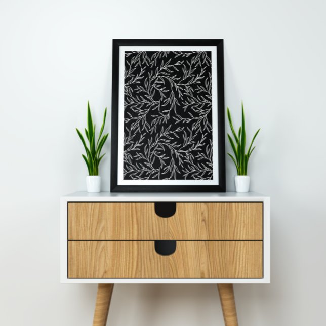 Póster Hojas elegantes en blanco y negro (Subido por el creador)
