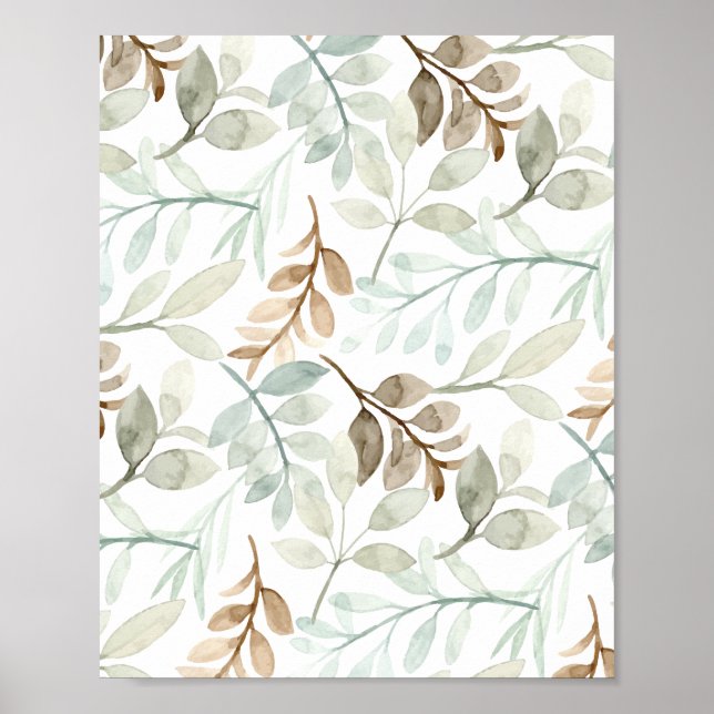 Póster Hojas en caída (Frente)