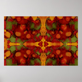 Póster Hojas otoñales