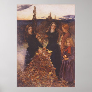 Póster Hojas otoñales de Millais