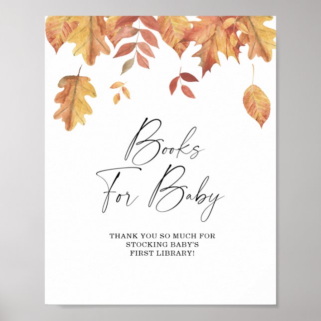 Póster Hojas que caen - cartel de libros para bebé (Frente)