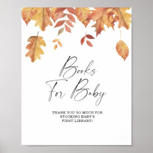Póster Hojas que caen - libros para el poster de bebés