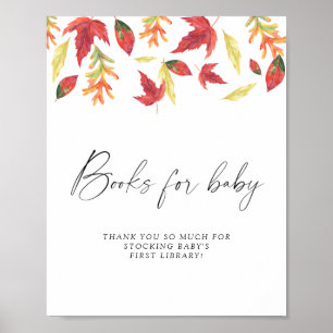 Póster Hojas que caen - libros para el poster de bebés