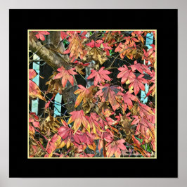 Póster Hojas rojas