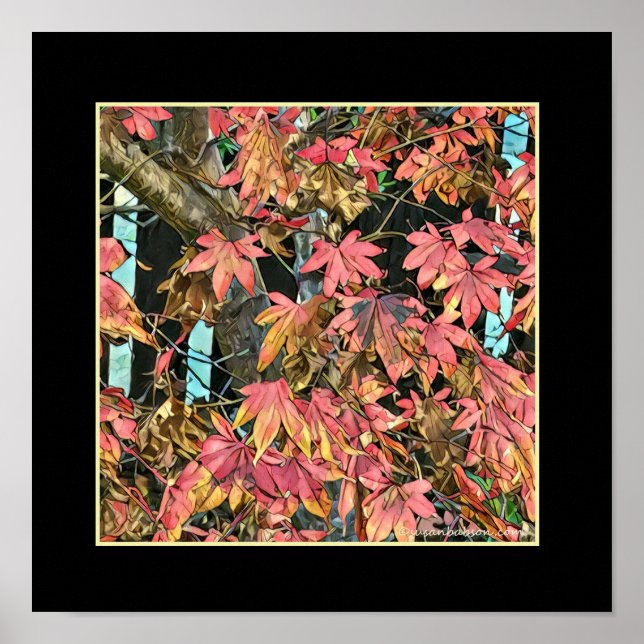 Póster Hojas rojas (Frente)