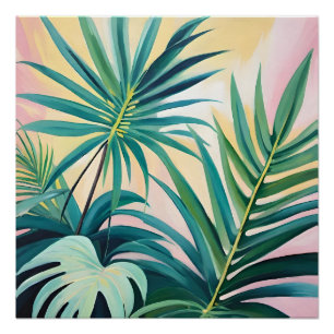Póster Hojas tropicales