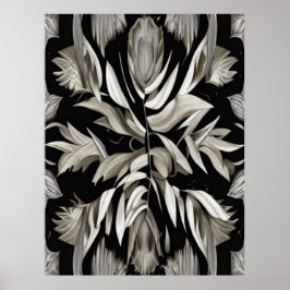 Póster Hojas tropicales de época