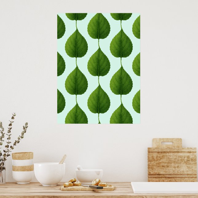 Póster Hojas verdes (Cocina)