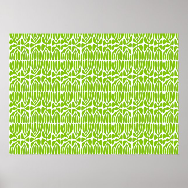 Póster Hojas verdes, matismos de casa (Frente)