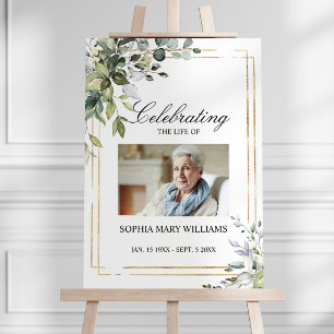 Póster Hojas verdes y funeral conmemorativo