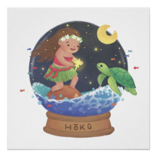 Póster Hoku: el Ilustracion de la estrella